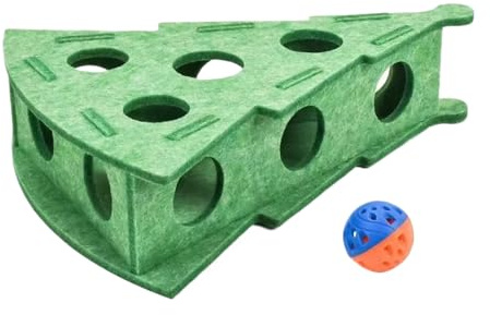 Fbinys Cat Scratch Puzzle, Interactive Felt Scratching Toy, Cat Enrichment Games with Bell Balls for Cats, Durable Felt Training Toy for Hunting Play, Puzzle Scratching Post with Climbing Function