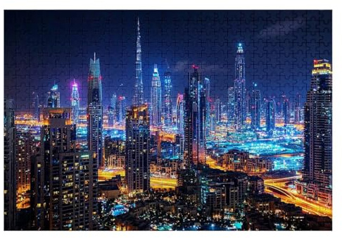 Puzzle 1500 Teile Erwachsene New York, Landschaft Puzzle Erwachsene, Impossible Puzzel für Die Ganze Familie, Klassische Puzzles mit Exquisiter Verpackungsbox für Geschenke, Holzpuzzle für Deko -2200