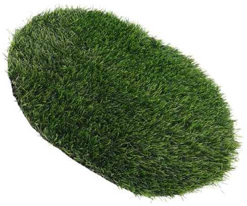 ibasenice Runder Kunstrasenteppich aus Kunststoff Realistische Grüne Grasmatte als Dekorative Abdeckung für Schachtdeckel für Balkon und Gartentischdekoration Pflegeleicht Zufällige Farbe