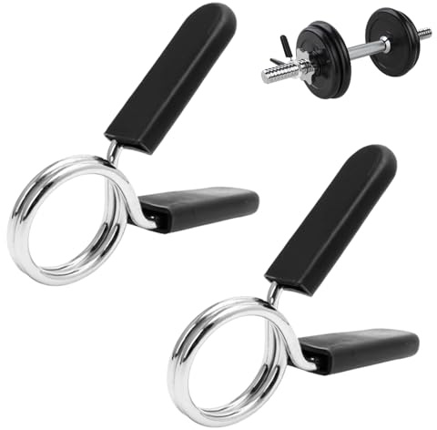 Ebksqs 2 Stück 28mm Hantelverschlüsse, Gewichte Hantel Clip, Federklemmen für Langhantel, Krafttraining, Gym Pin, Hantelbefestigung