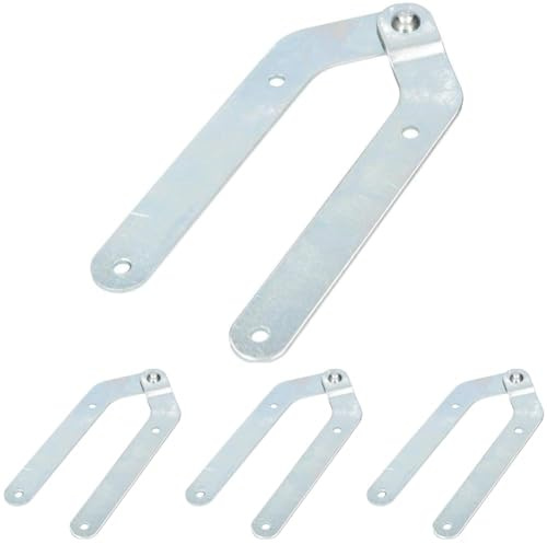 KOTARBAU® Bisagra de Escalera, 200 x 25 mm, Accesorio para Escalera de Madera, Plegable, Galvanizada, Resistente, Segura (Paquete de 4)