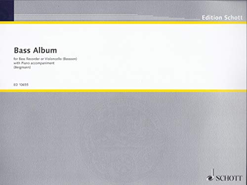 Bass Album: Bass-Blockflöte und Klavier.: bass recorder and piano. (Edition Schott)