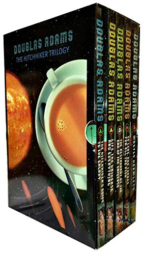The Hitchhiker Trilogy, 5 Vols.: The Hitchhiker's Guide to the Galaxy; The Restaurant at the End of the Universe; Life, the Universe and Everything; ... Mostly Harmless. Douglas Adams Picador Boxset