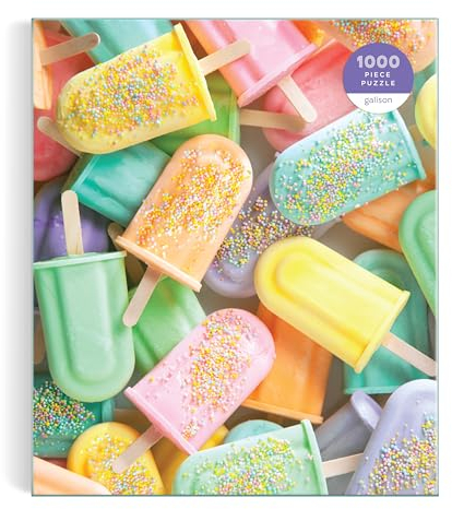 Galison Icy Treats – 1000 Piece Puzzle Featuring A Pastel Collage Of Frozen Treats Perfect For Summer