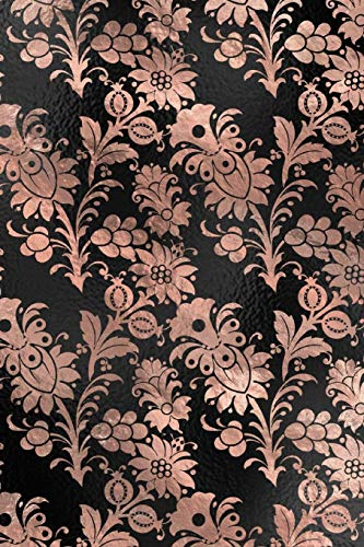 Rose Gold and Black Glam Composition Notebook - Small Ruled Notebook - 6x9 Lined Notebook (Softcover Journal / Notebook / Diary)