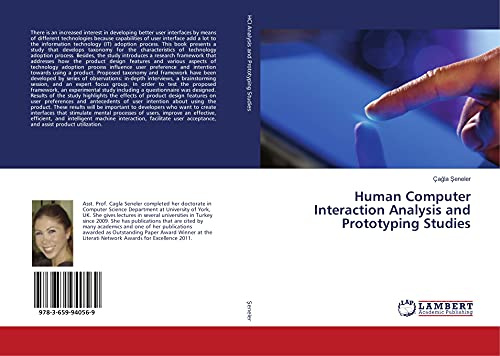 Human Computer Interaction Analysis and Prototyping Studies