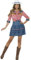 Smiffys Rodeo Doll Costume, Blue, L - UK Size 16-18