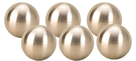 6 x Dekokugel in Silber matt ca. Ø 6 cm Edelstahl Rosenkugel Garten Kugel Weihnachten