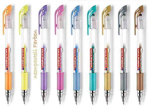 edding 2185 Crystaljelly Gel-Roller (1, Bonuspack 7 + 2) metallic + 2x pastell