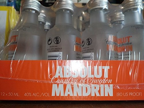 Absolut Vodka Mandrin 12X50ml 40%(Mandarin Flavored Vodka)