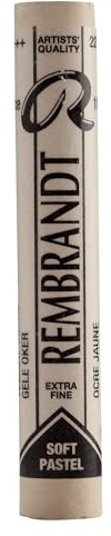 Rembrandt Soft Pastel - Yellow Ochre 227.9 Open Stock - Vibrant High-Pigment Art Crayon for Artists - Superior Lightfastness