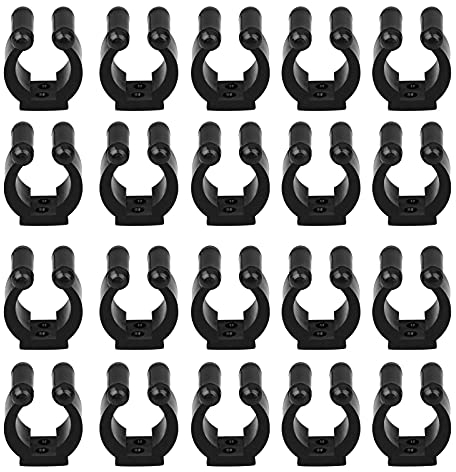 EEEKit Angelrutenhalter Clips, 20 Stück Wandmontierte Angelrutenklammern Rack, C-Clips Aufbewahrungsorganizer für Billard-Snooker-Queues