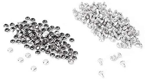 HEEPDD Rivet, 100pcs Rivet Cristal Incrusté Diamant Rapide Leathercraft Rivet Pointes pour Vêtements Vestes Chaussures Sacs(#1)