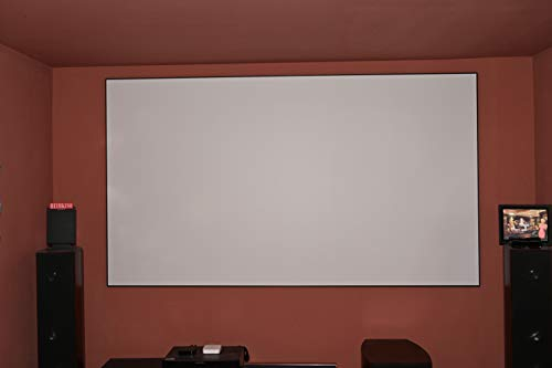 HiViLux® Ultra Thin Zero RahmenLeinwand Rahmenlos PVC Kinofolie: HiViWhite Cinema 1,0/8K/4K/3D/auch für UST (16:9 135Zoll Bild:300x168cm)