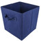 HomeSailing EU 12pcs Foldable Storage Box Small Navy Collapsible Canvas Fabric Unit Storage Cube Basket Bin for Kids Toy Nursery Clothes Wardrobe