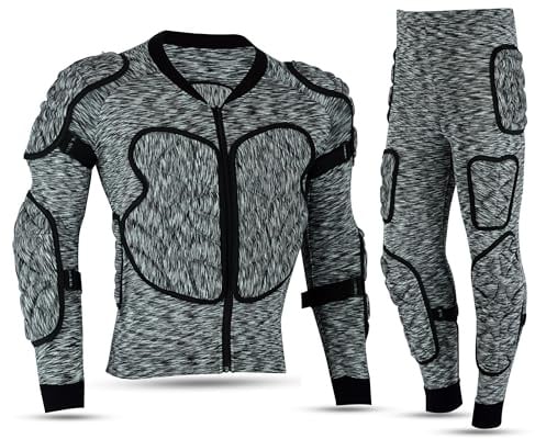 Speed MaxX Men Body Armour Motorbike CE Skiing Spine Guard Protective Jacket and Pant for Motocross protector Stretchable material 3XL
