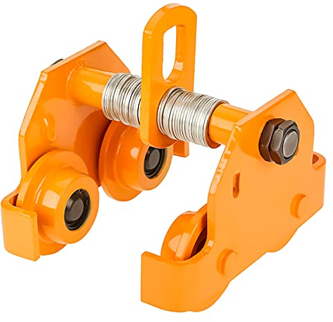 Laufkatze Flanschbreite 200 1000kg / 1T Laufkatzen, manuelle Winde Schiebewagen Kranwagen Kettenaufzug Hebtür Schubrichtung Anker beweglicher Kran 23 * 23,5 * 15,5 cm