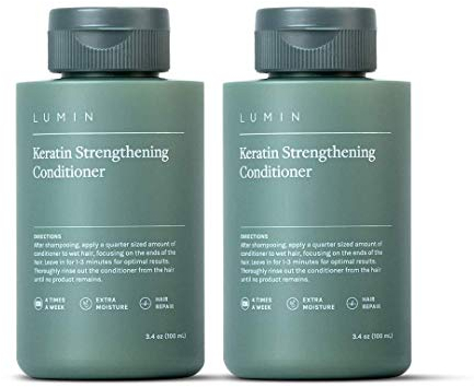 Herren Keratin Stärkender Conditioner (2er-Pack): Rehydriert und stärkt trockenes, geschädigtes Haar | Formuliert mit Jojobaöl zur Verbesserung der Gesundheit von Haar und Kopfhaut | von Lumin