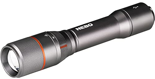 NEBO Davinci NEB-FLT-0020-G Linterna recargable LED negra 2000 lúmenes | Batería 18650 con batería externa - NEB-FLT-0020-G - Gris