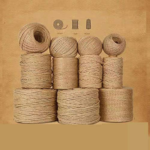 WWQQ Spago di Iuta Spesso da Giardino, 5mm-200m 3mm-500m Corda di Canapa in Iuta,Corda Artigianale, per Artigianato Corda per Canapa, Imballaggio, Decorazione, Giardinaggio (Size : 20mm-10m)