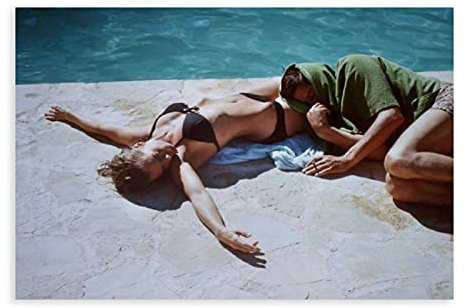 LINYUYI Schauspieler Romy Schneider 1 Leinwand-Poster, Schlafzimmerdekoration, Sport-Landschaft, Bürozimmer, Dekoration, Geschenkrahmen: 30 x 45 cm