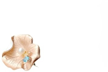 YUANYIRAN Damen Offener Verstellbarer Perlenring - Natürliche Süßwasserperlen Öffnungsringe,Classi Lotusblatt Fingerringe Für Mädchen Edlen Schmuck Weihnachten Hochzeit Geschenk,Roségold