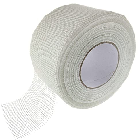 Lumonic Fugenband 90m für Trockenbau & Rigips Selbstklebend I Gewebeband 100mm breit aus Glasfaser I Gitterband Rissbinde oder Fugendeckstreifen Rigip