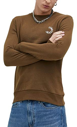 Jack & Jones Men's JCOBLUR Panel Sweat Crew Neck FST Sweatshirt, Desert Palm, XL