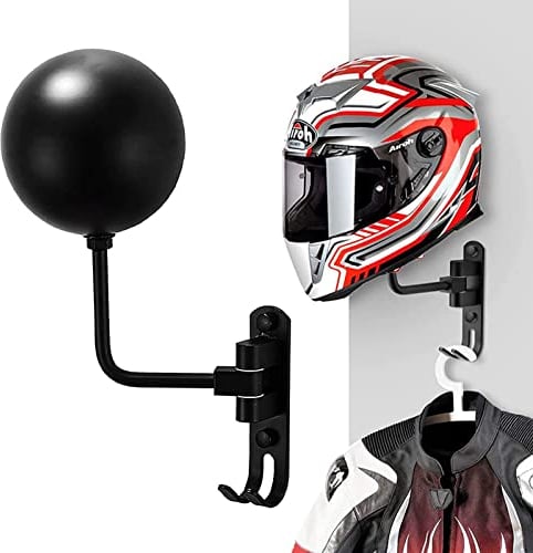 Olymajy Motorradzubehör, Helmhalterung, Displayhalterung für Helme mit Haken, drehbare Halterung, Wandmontage, Fahrradhelm, Displayhalterung