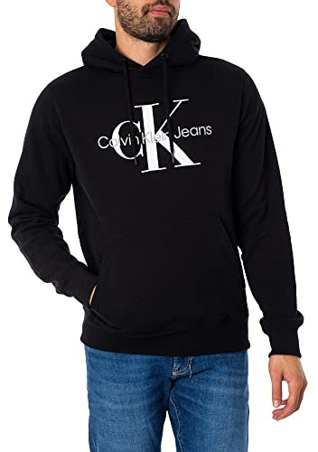 Calvin Klein Core Monologo Hoodie J30J320934, Felpe con Cappuccio Uomo, Nero (CK Black), L