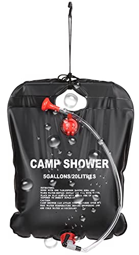 Camping Duschwasserbeutel 20l Mobile Solardusche Faltbare PVC Sportreise Badetasche Wassersack FüR Garten Reisedusche Mit Duschkopf Schlauch Tasche