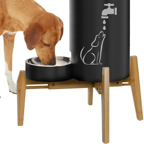 Stand for Dog Water and Food Dispensers - Holder for Medium Feeder-Jug Sizes, Expandable Width - [Dispenser not Included]