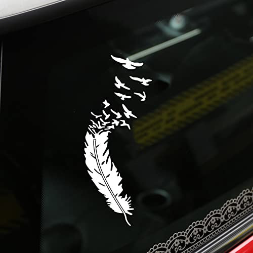 Feder Aufkleber Auto Dekoration Styling Aufkleber Auto Motorhauben Aufkleber Universal DIY Seitenschweller Selbstklebend Aufkleber Seitenaufkleber Auto Seiten Karosserie Dekoration Aufkleber 5pcs