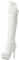 Stivali da Donna Sopra Il Ginocchio con Tacco a Spillo, Stivali da Festa Tacco Alto Punta Rotonda Boots Zip Plateau Solid 062 Bianco Numero 44 EU