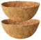 Karlliu Lot de 2 doublures rondes de rechange en fibre de coco naturelle de 40,6 cm pour panier suspendu, pots de fleurs en fibre de coco pour jardin extérieur