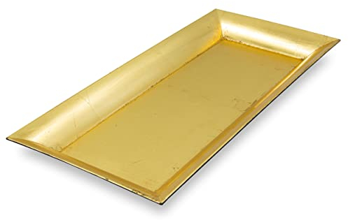 Blümelhuber Boho Deko Teller Gold Tisch Deko Tablett Eckig Deko Teelichtteller Dekoteller Boho Hochzeitsdeko
