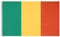 MUWO Flagge Nations Together 90 x 150 cm Nationalmanschaften, doppelseitige Gartenflagge, wetterfeste Fanflagge, Fußballflagge Polyester Länderfagge Deutschland mit Ösen (Mali)