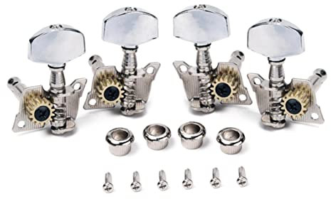 Milisten Ukulelen-stimmwirbel Mechaniken Nickel Oberfläche Passend Saitige Ukulelen Ersatzteile Mit Schrauben