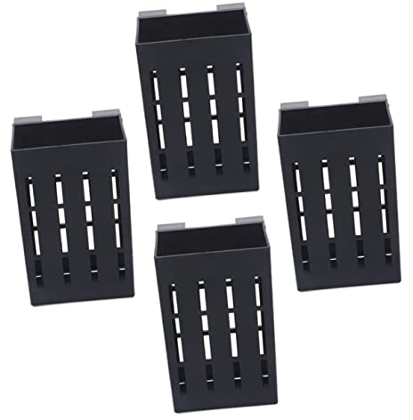 POPETPOP Aquarium Pflanzenhalter Hängend 5Er Set Kunststoff Wasserpflanzentopf Mit Löchern Für Hydroponik Und Aquarienpflanzen 4.9X3.1X2.2 Zoll Für Effizientes Pflanzenwachstum