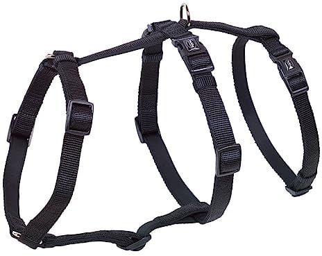 Nobby Sicherheitsgeschirr Turva Sicherheitsgeschirr für Hunde, Nylon und Neopren (S-M Hals 34-48 cm, Brust 40-65 cm, Schwarz)