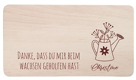 minimutz Holzbrettchen mit individueller Gravur | Für Erzieher-in Mama Oma und Name personalisiert | Geschenk Dankeschön Abschluss Kita Kindergarten Geburtstag Muttertag