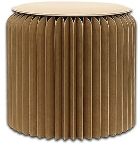 ZEYGC Brauner Papier Klapphocker Mit Kissen Portable Honeycomb Möbel Fußhocker, Kunst Klappstuhl für Wohndekorationen (Braun, 28cm)
