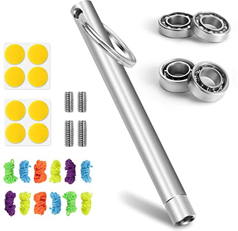 Doumneou Kit de yoyo, 12 cuerdas Yoyo, 8 almohadillas de silicona, 2 10 bolas sin respuesta, 2 C estrechas sensibles, eje 4Yoyo