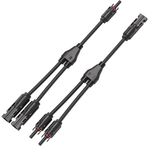 AFERIY Solarpanel Kabel 30 cm mit MC4-Anschluss und Y-Adapter für Parallel-Solarsteckverbinder