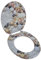 Abattant WC, Lunette de Toilette Cuvette Toilette Abatant de WC avec couvercle design galets