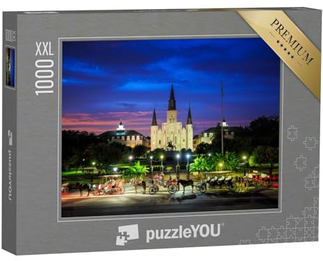 Puzzle 1000 Teile XXL „Saint Louis Cathedral und Jackson Square in New Orleans, Louisiana“ – aus der Puzzle-Kollektion New Orleans
