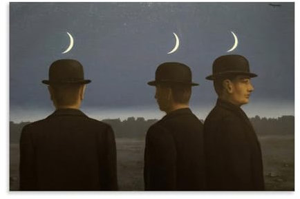 NeAFP Rene Magritte Artwork – Das Meisterwerk oder die Geheimnisse des Horizonts, Poster, Kunstdruck, Wandfoto, Farbe, hängendes Bild, Familie, Schlafzimmer, Dekoration, Geschenk, 60 x 90 cm