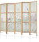 murando - Paravent Innen Raumteiler Holz Blätter 225x172 cm 5-teilig Japanische Trennwand Raumtrenner Room Divider Mobiler Sichtschutz Spanische Wand Raum Abtrennung Botanik Natur b-C-10247-bh-b