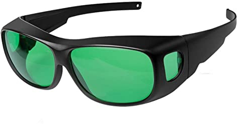 Mukudlt Pflanzenwachstumslicht Augenschutz Gartenarbeit LED Pflanzbrille Grow Room Brille mit Brillenetui, 500245362