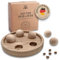 Samtpfote® Futterspielzeug - NEU verbesserte Version - Katzenspielzeug zur Selbstbeschäftigung aus Eiche Massivholz - Made in Germany - interaktives Intelligenzspielzeug (Eiche)